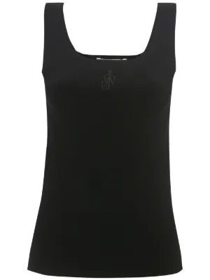 ALEXANDER MCQUEEN メッシュタンクトップ Alexander McQueen カットアウト メッシュ タンクトップ | ブラック