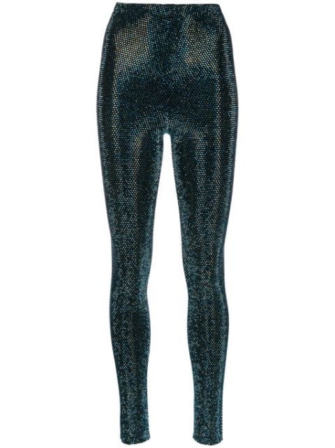 Alexandre Vauthier Crystallized high-waisted leggings