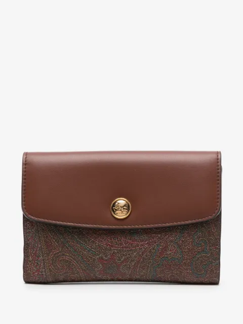 ETRO paisley-print leather wallet