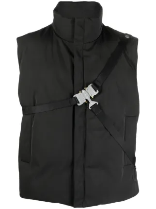 1017 ALYX 9SM buckle-detail funnel-neck Vest | Black | FARFETCH IN