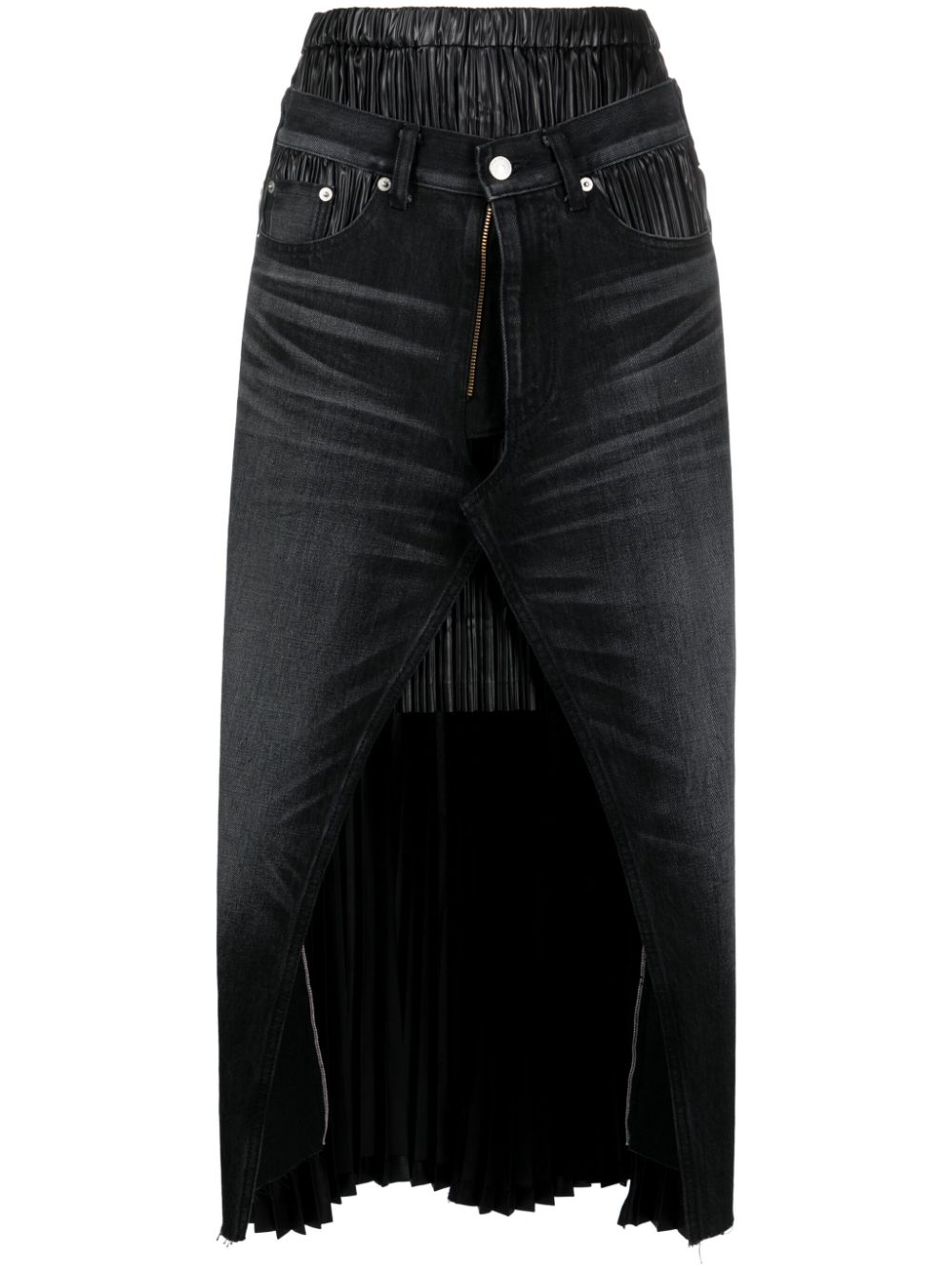 Image 1 of Junya Watanabe x Levis deconstructed pleated denim skirt