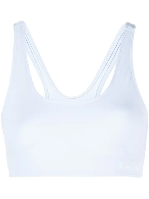 Sporty & Rich scoop-neck sleeveless sports bra