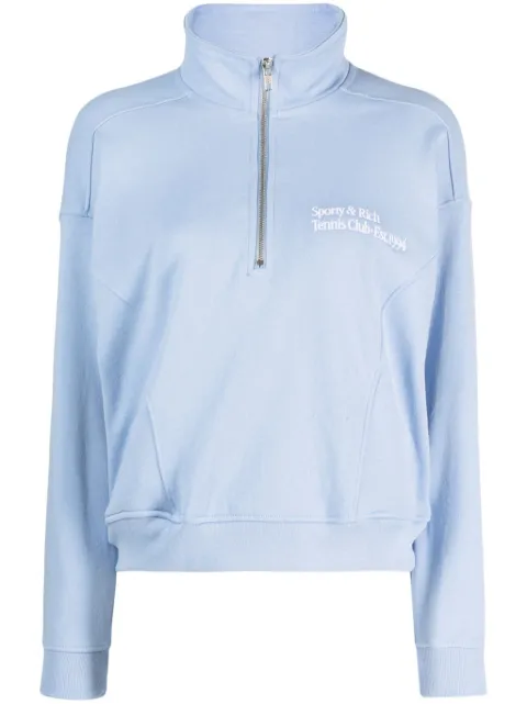 Sporty & Rich slogan-print cotton sweatshirt
