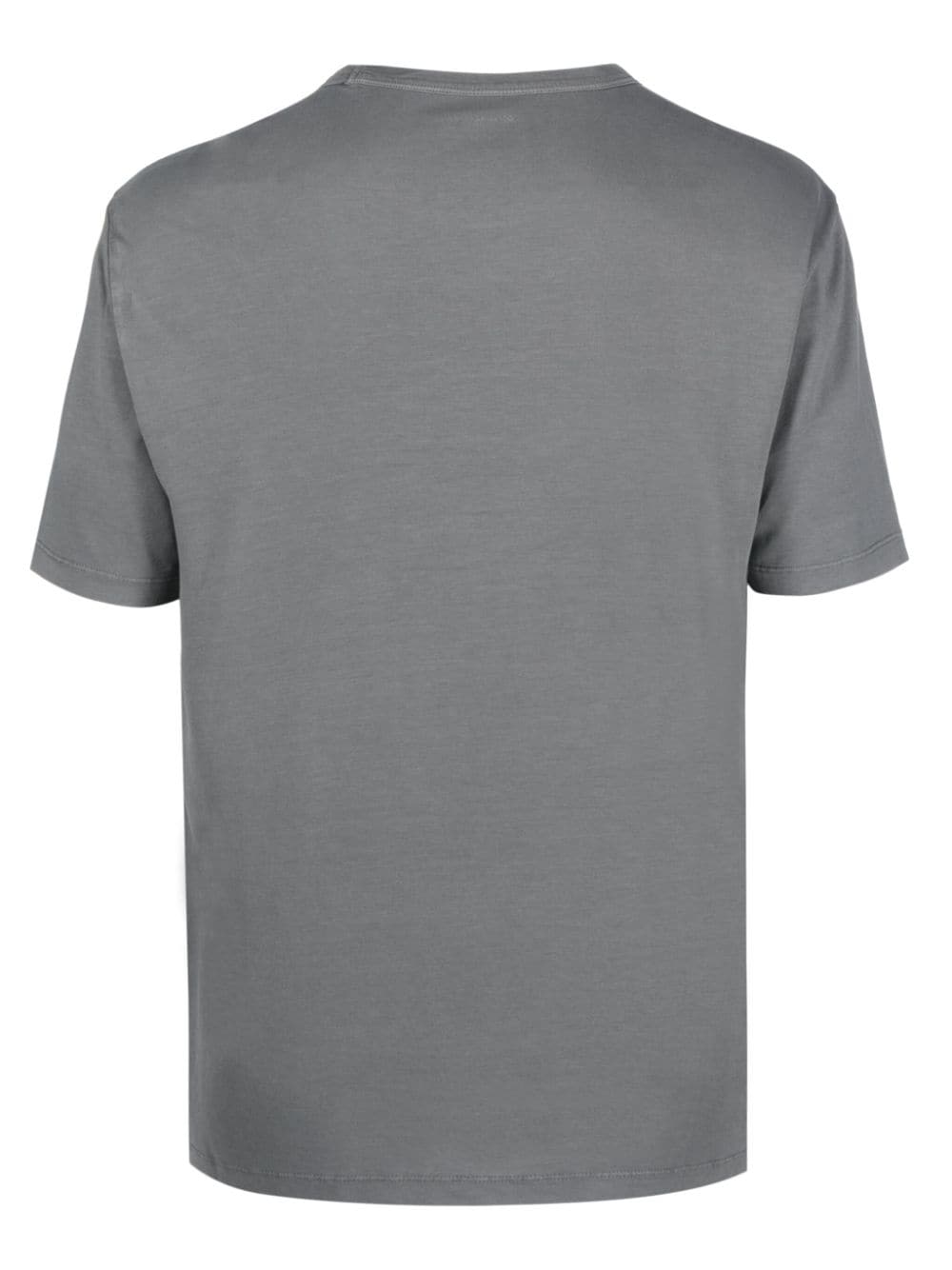 Shop Officine Generale Crew-neck Lyocell-cotton T-shirt In Grey