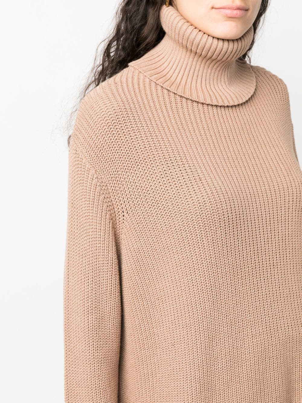 Shop Société Anonyme Roll-neck Chunky-knit Jumper In Brown