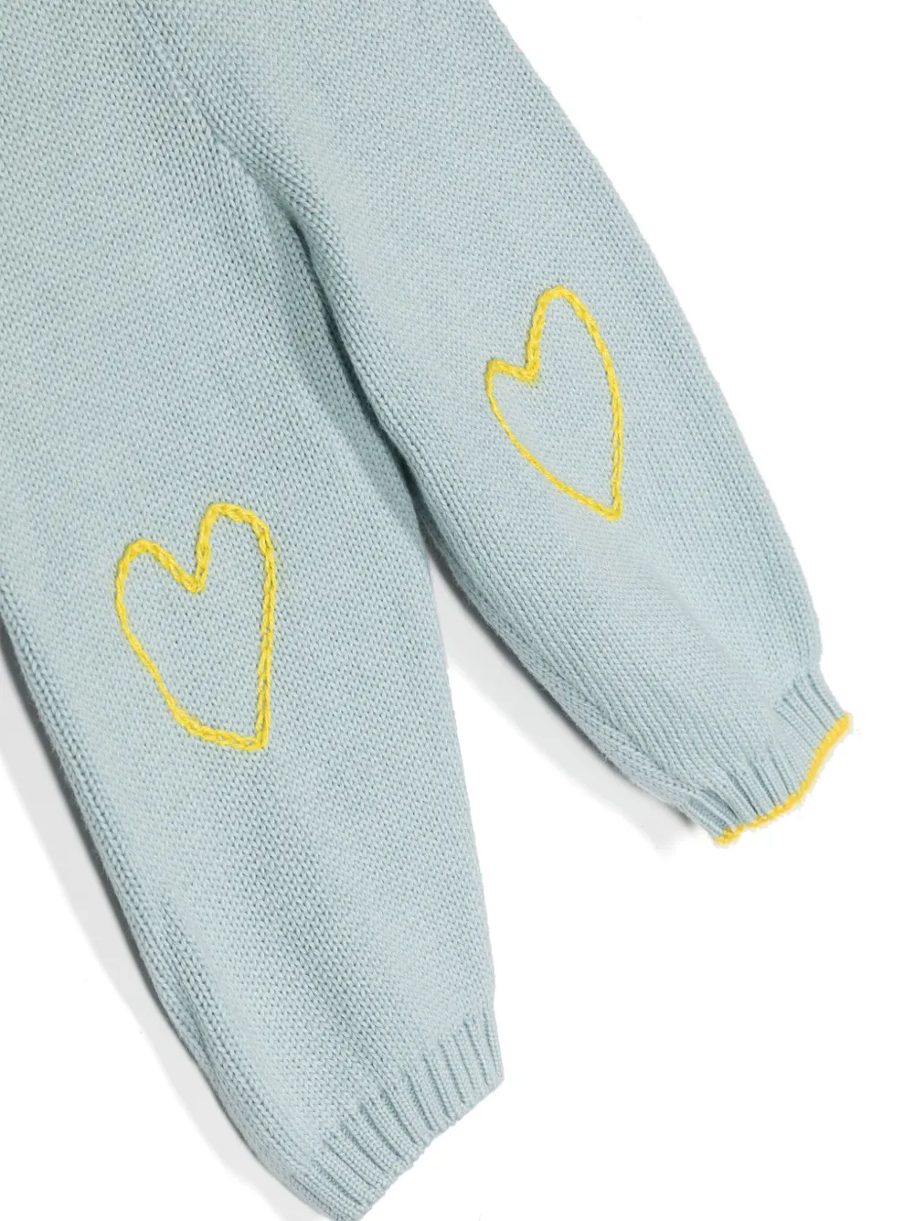 Gensami Heart-embroidered Knitted Trousers In 蓝色