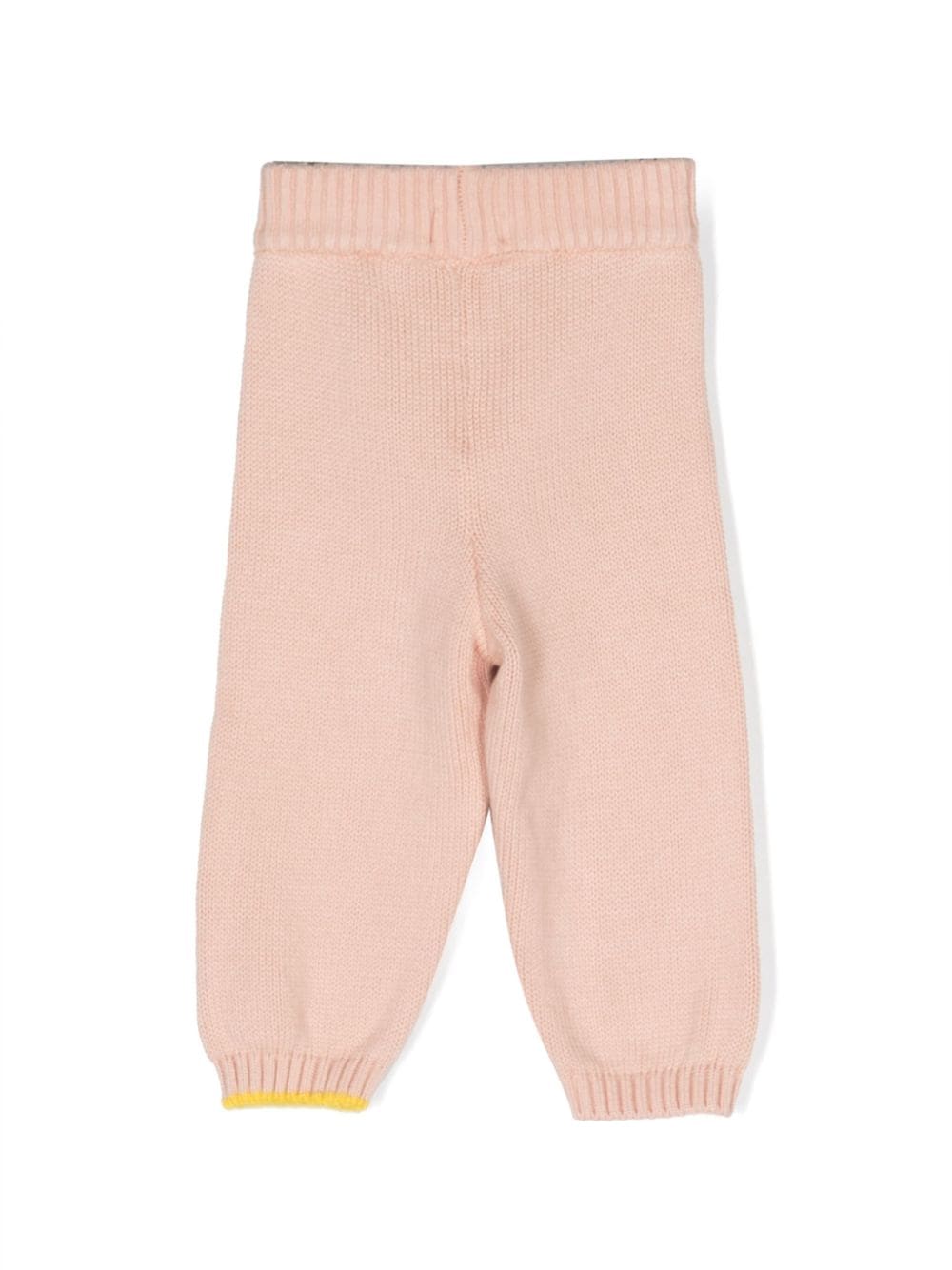 Gensami kids heart-embroidered knitted trousers - Roze