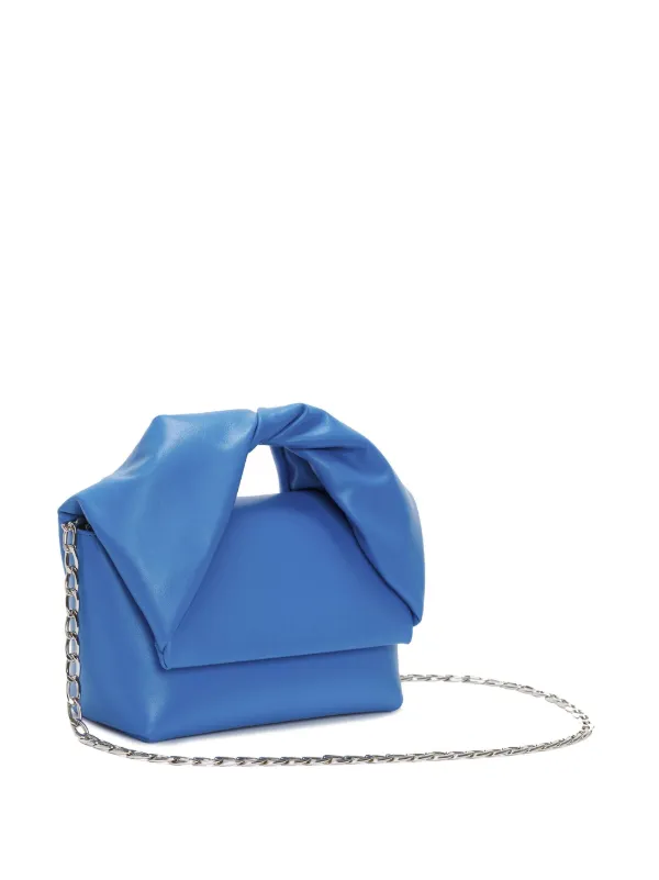 JW Anderson Medium Twister Leather Shoulder Bag | Blue