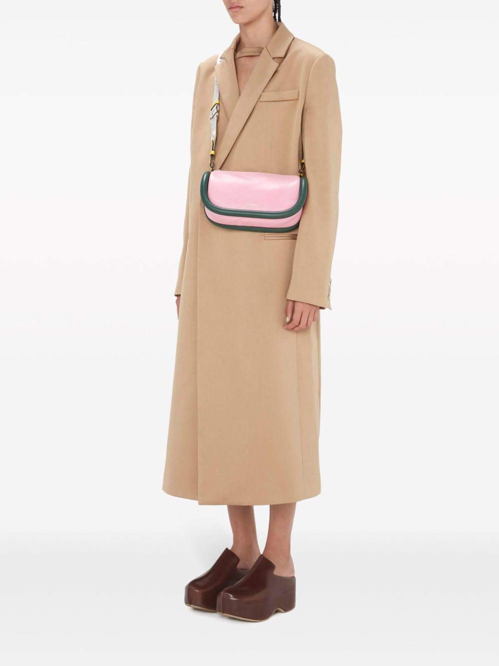 Shop Jw Anderson Bumper 15 Leather Crossbody Bag In Pink