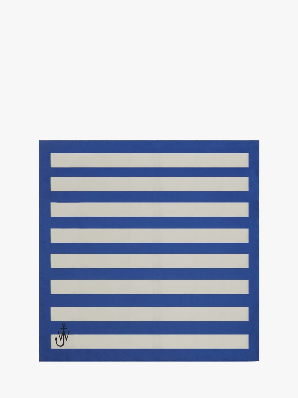 Jw Anderson Silk Scarf With Stripes In Blue
