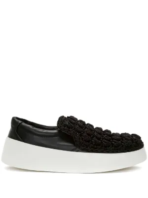 JW Anderson バブル ローカット レザー＆キャンバス スニーカー