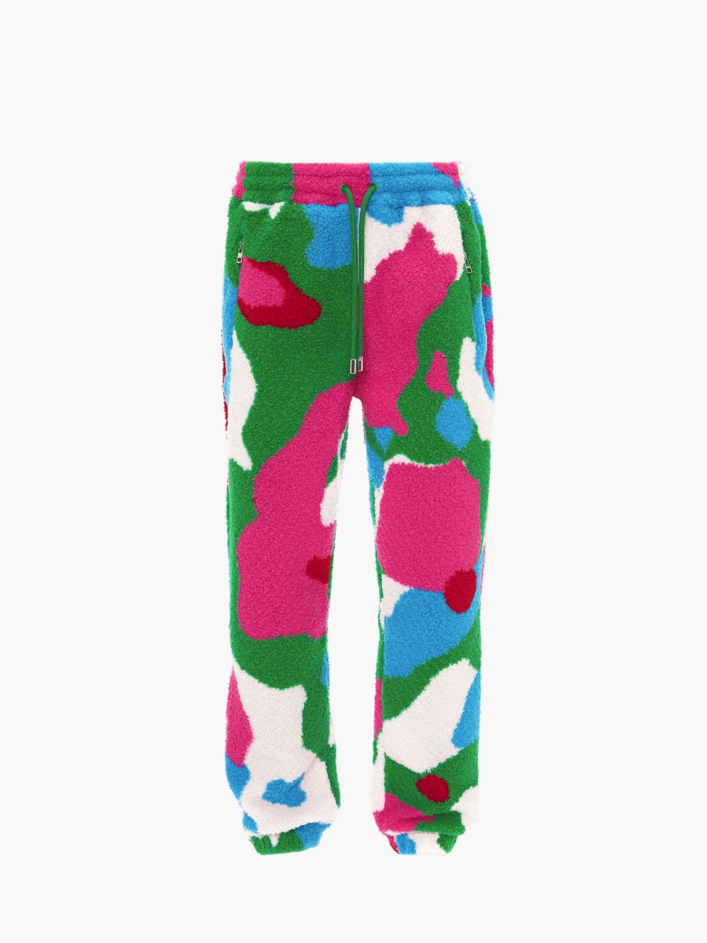 Shop Jw Anderson Graphic Fleece Trousers In Pink
