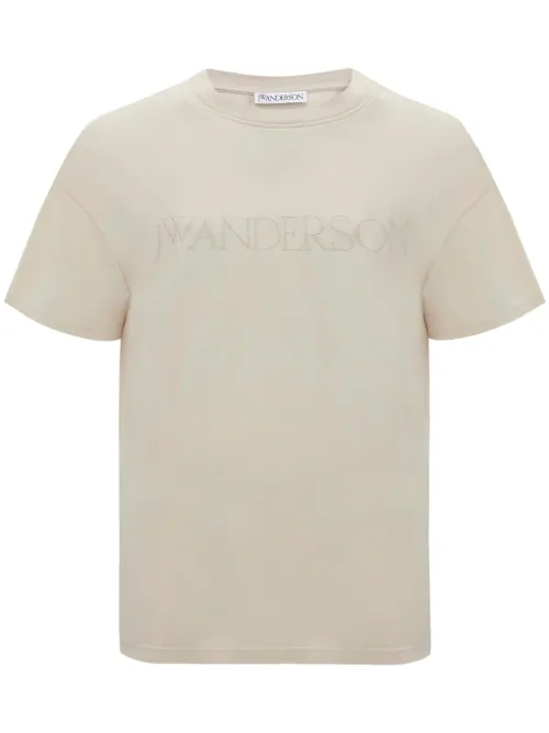 T-shirt en coton à logo brodé - JW Anderson - Modalova