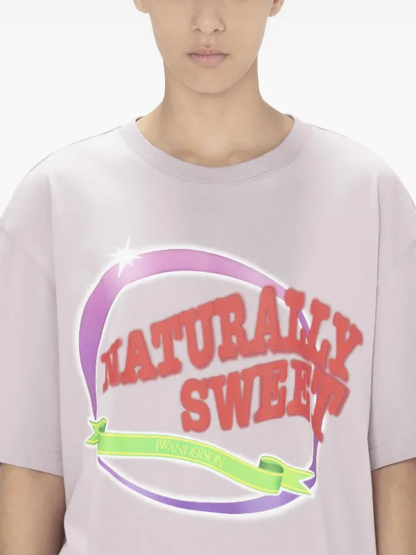 JW Anderson Naturally Sweet Cotton T-shirt | Pink | FARFETCH