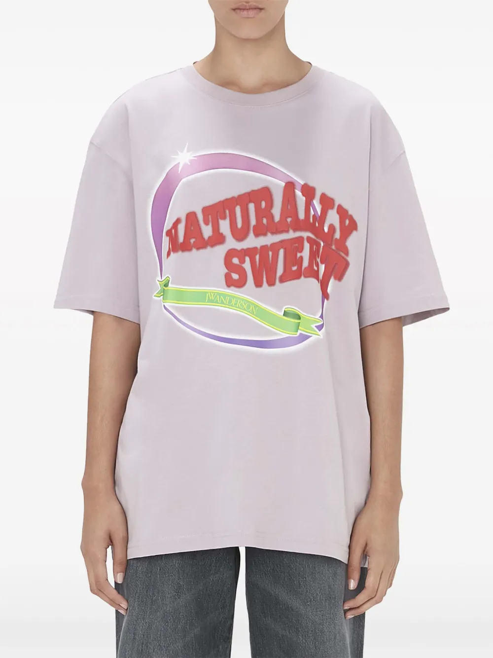 Shop Jw Anderson Naturally Sweet Cotton T-shirt In Pink