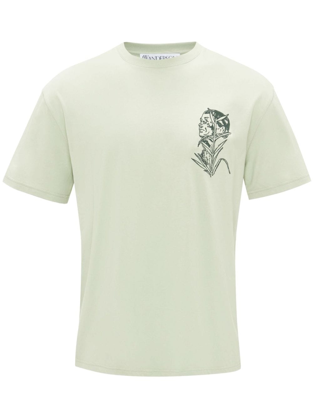 Shop Jw Anderson X Pol Anglada Embroidered T-shirt In Green