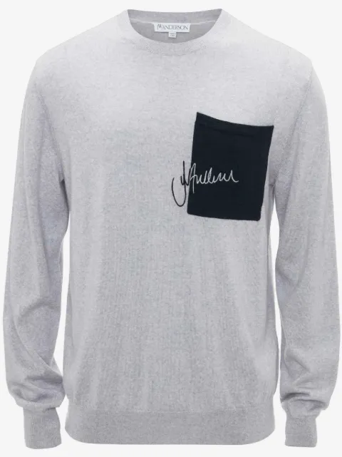 JW Anderson signature pocket crew-neck jumper