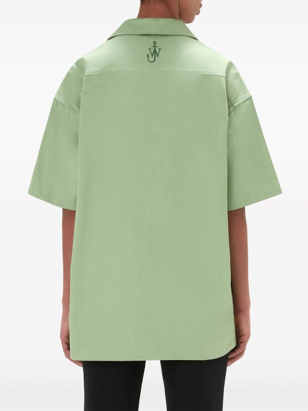 Shop Jw Anderson X Pol Anglada Screen-print Cotton Shirt In Green