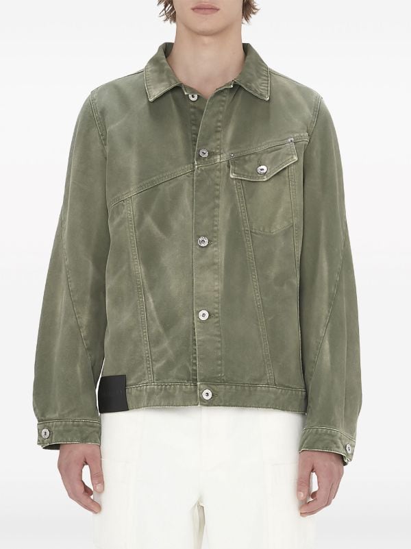 JW Anderson Twisted logo-patch Denim Jacket - Farfetch