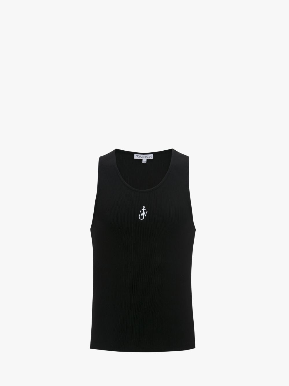 Shop Jw Anderson Tank Top With Anchor Logo Embroidery In Black