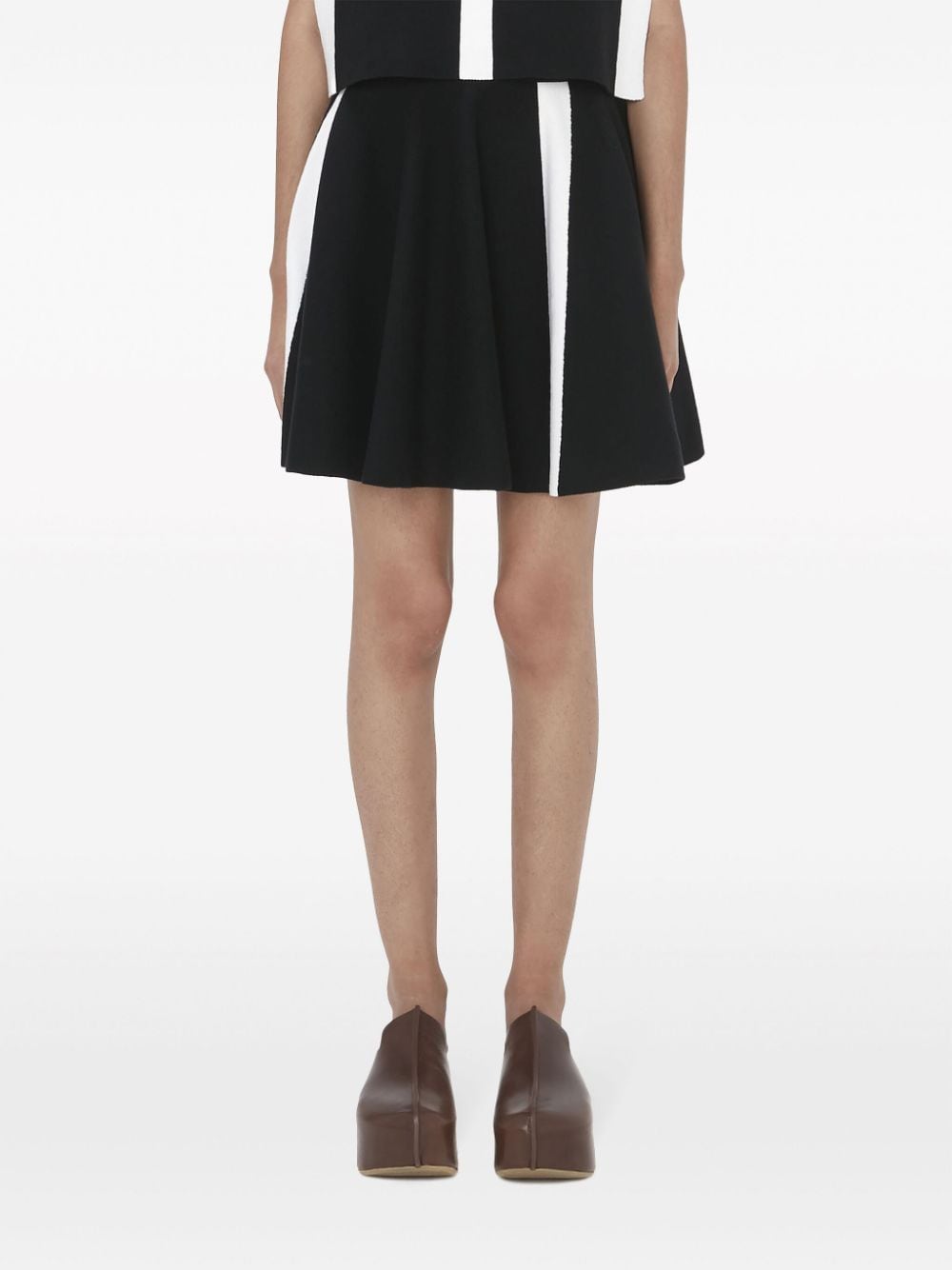 Shop Jw Anderson A-line Cotton Miniskirt In Black
