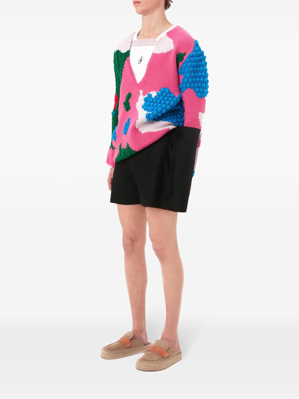 JW Anderson cut-out crochet jumper - Pink