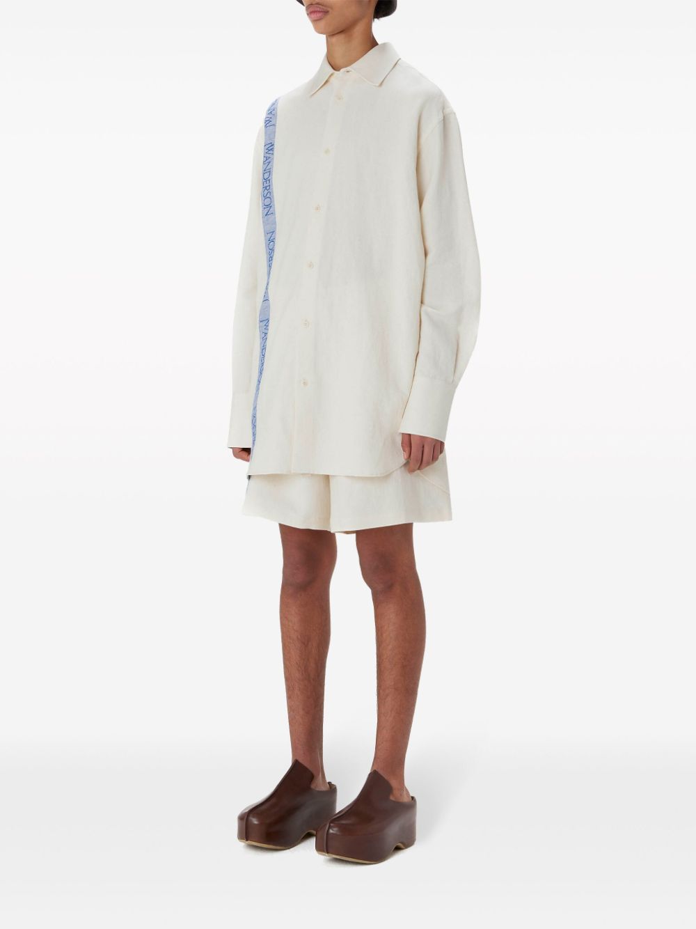 Shop Jw Anderson Tea Towel Oversized Shirt In White