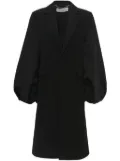 JW Anderson balloon-sleeve long coat - Black