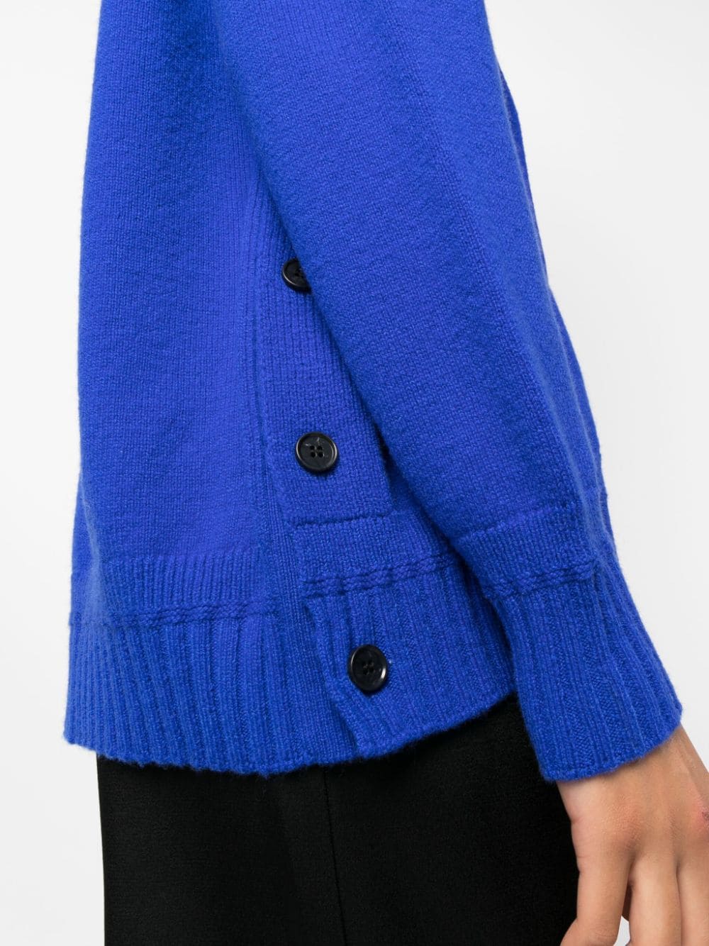 Shop Victoria Beckham Fine-knit Wool Cardigan In Blue