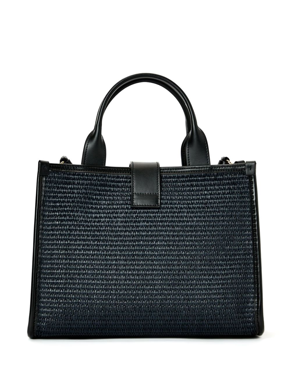 TOM FORD Tara logo-plaque raffia bag - Zwart