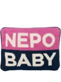 Jonathan Adler Nepo Baby Needlepoint pillow (23.5cm x 31cm) - Blue