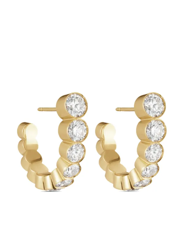 Sophie Bille Brahe 18kt Recycled Yellow Gold Boucle Royale Diamond Earrings