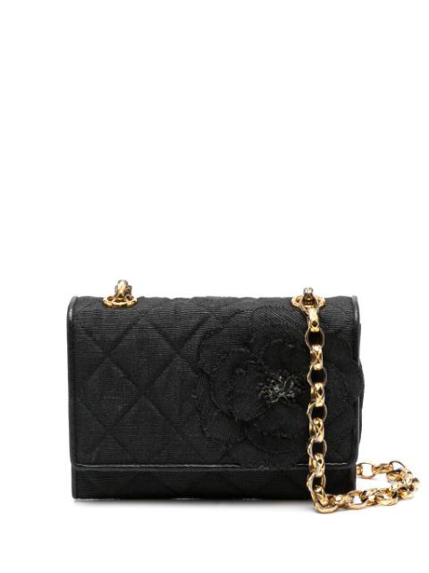 HOT SALE CHANEL 1989-1991 mini diamond-quilted Bijoux chain crossbody bag Women