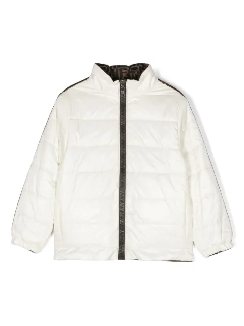 Fendi Kids chamarra capitonada reversible con FF estampado