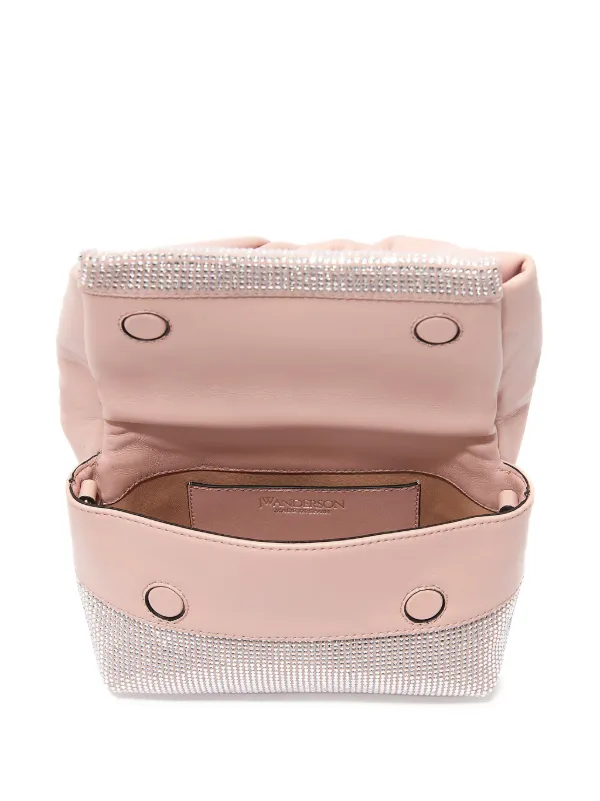 JW Anderson Small Twister Leather Tote Bag Pink FARFETCH JO