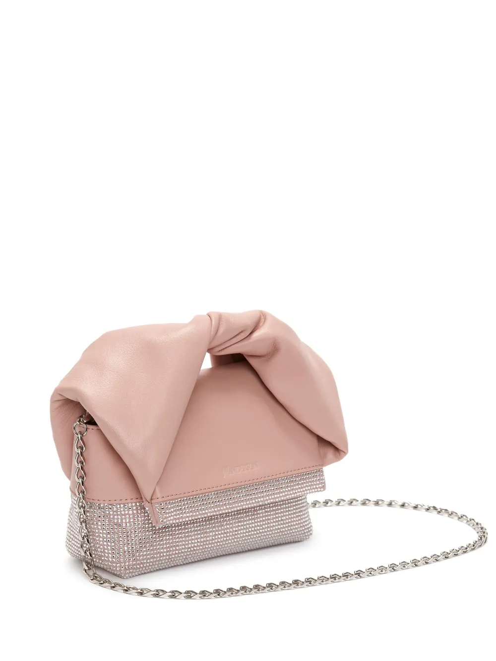 Shop Jw Anderson Small Twister Leather Tote Bag In Pink