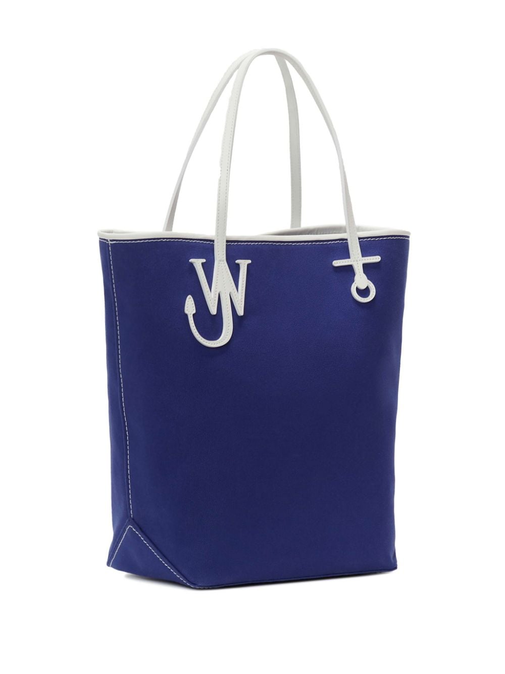 Shop Jw Anderson Tall Anchor Canvas Tote Bag In Blue