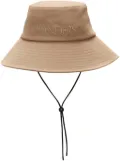 JW Anderson logo-embroidered cotton bucket hat - Neutrals