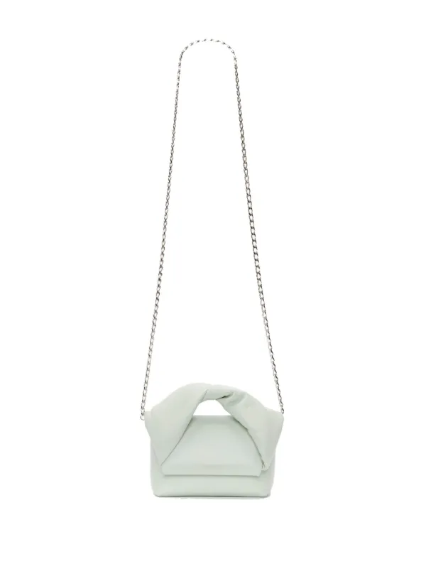 JW Anderson ツイスター レザーショルダーバッグ S | グリーン 