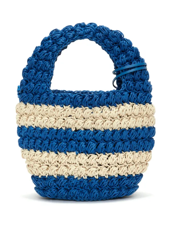 ハンドバッグ JW ANDERSON Woman Handbag Gnawed Blue HB0588FA0305 857 JW Anderson Anchor Charm Woven Handbag | Blue | FARFETCH JO