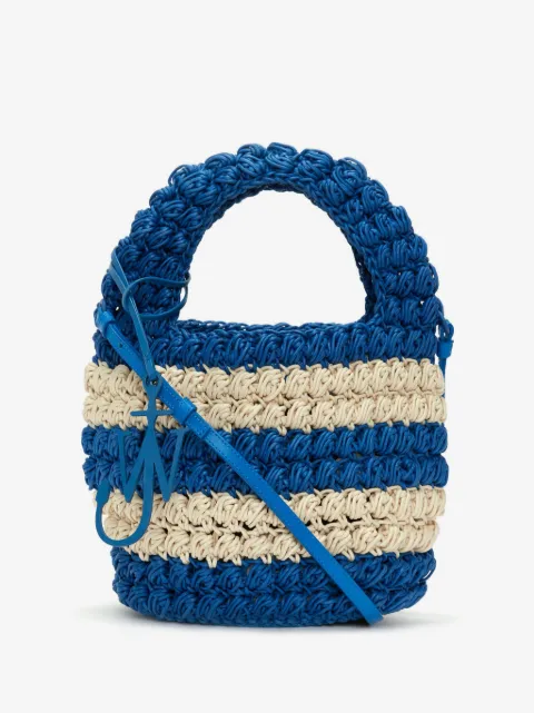 JW Anderson Anchor striped crochet clutch bag