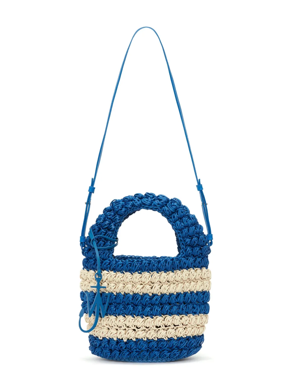 Anchor charm woven handbag