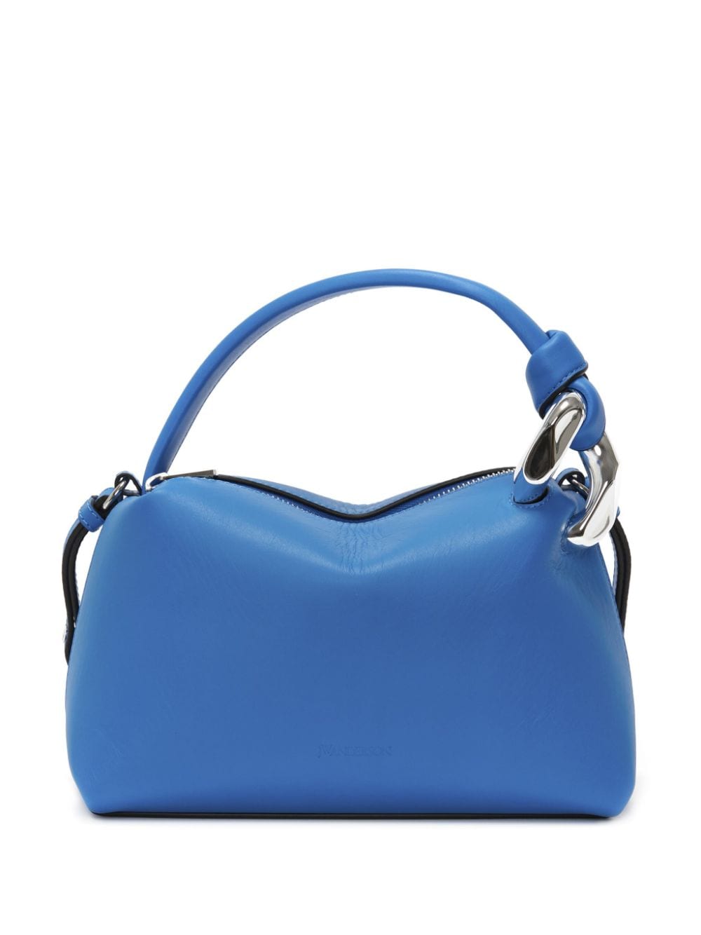 Shop Jw Anderson Small Corner Leather Tote Bag In Blue