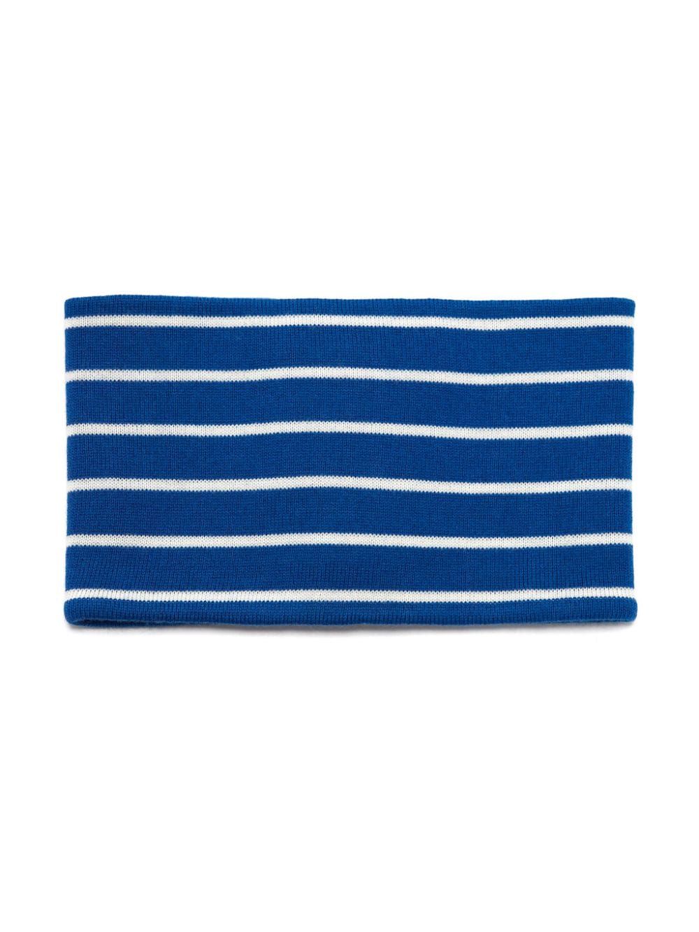 Shop Jw Anderson Logo-jacquard Striped Neckband In Blue