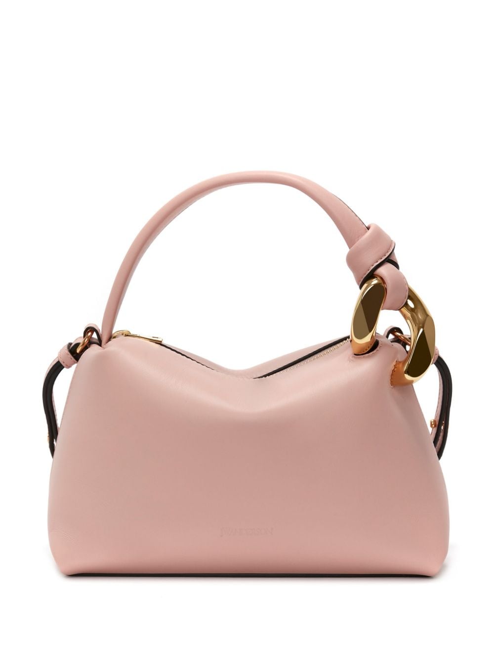 Shop Jw Anderson Small Corner Leather Tote Bag In Pink