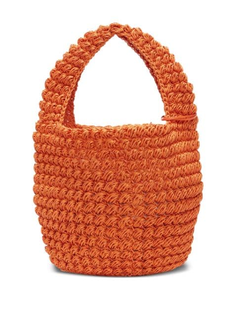 large Popcorn crochet bucket bag