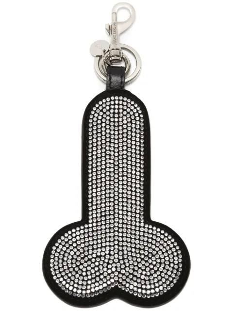 JW Anderson crystal-embellished leather keyring