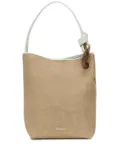 JW Anderson Corner jute-print shoulder bag - Neutrals