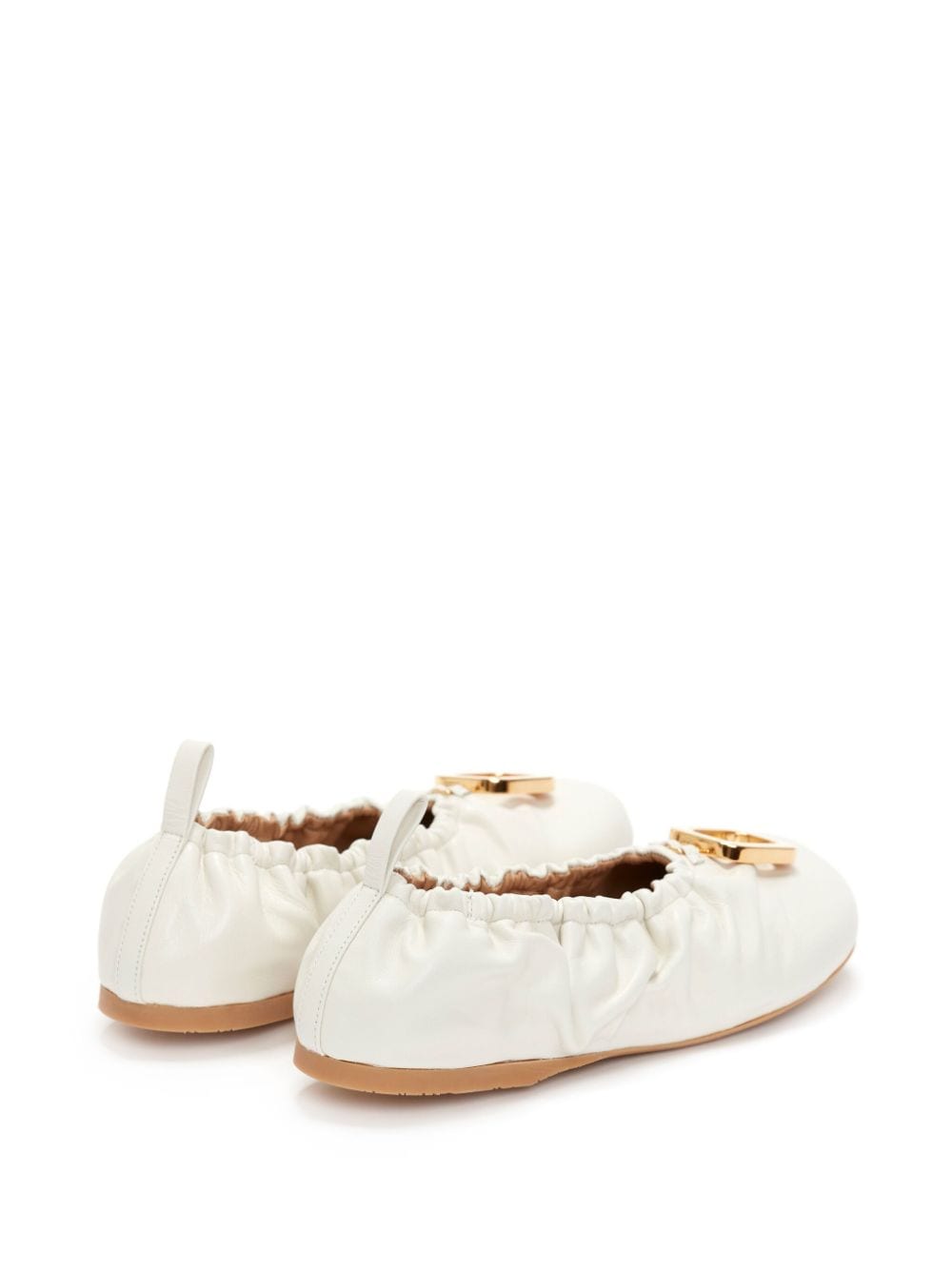 Shop Jw Anderson Jwa Leather Ballerina Shoes In White