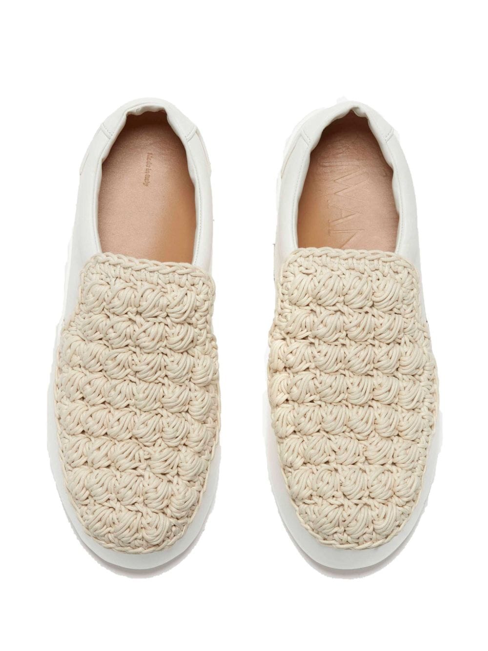 Shop Jw Anderson Popcorn Leather Loafers In White